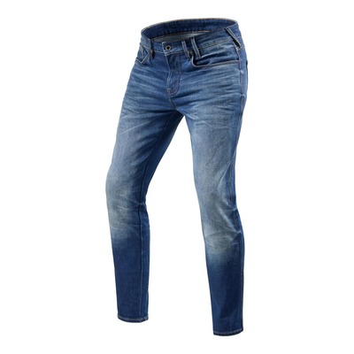 Jeans moto Rev’it Carlin SK longueur 32 (court) bleu moyen délavé