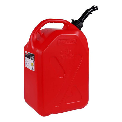 Jerrican d'essence Brazolin rouge 20L avec bec verseur à pression