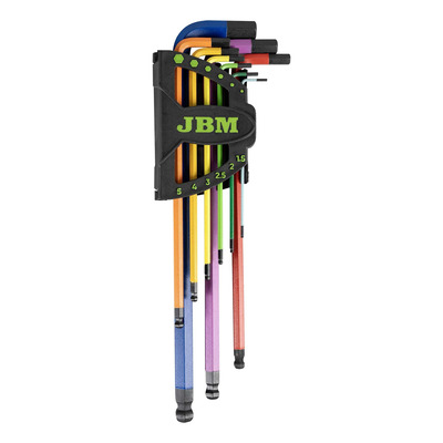 Jeu clé Allen JBM extra longues coloré – 9 pièces