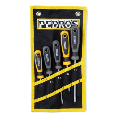 Jeu de 5 tournevis Pedros avec pochette de rangement