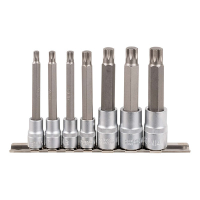 Jeu de 7 embouts JBM 12 pans avec douilles 1/2" et 3/8"