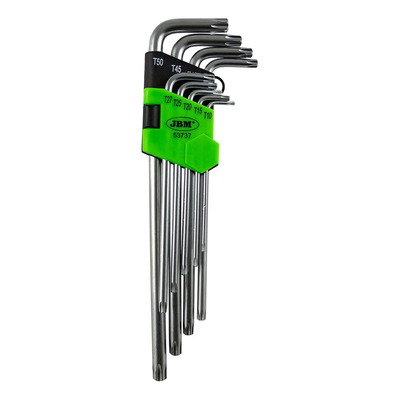 Jeu de 9 clés torx JBM extra-longues