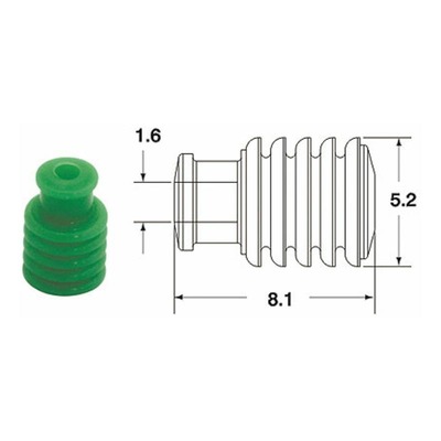 Joints silicone creux Ø1,6mm verts Bihr pour connectiques 090 FRKW