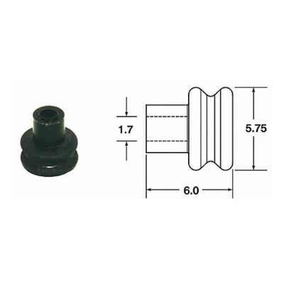 Joints silicone creux Ø1,7mm noirs Bihr pour connectiques 090 SMTO