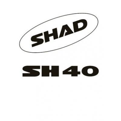 Kit autocollant Shad pour top case SH40 blanc