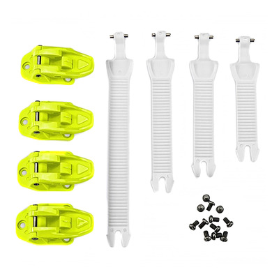 Kit boucles Ufo pour bottes cross blanc/jaune fluo