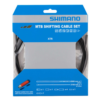 Kit Câbles de Dérailleur Shimano XTR Polymère Noir