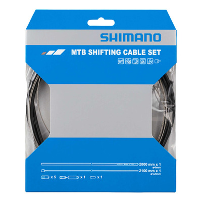 Kit Câbles Dérailleur Arrière VTT Shimano OT-SP41 Acier Inoxydable Noir