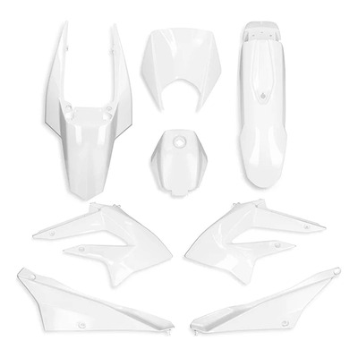 Kit carénage All Pro blanc 8 pièces Derbi Senda Racing/X-Treme 11-17