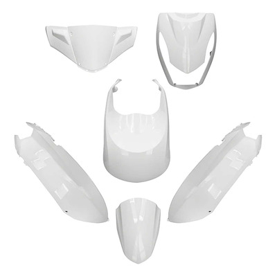 Kit carénage All Pro blanc métallisé 6 pièces Kisbee 50/100
