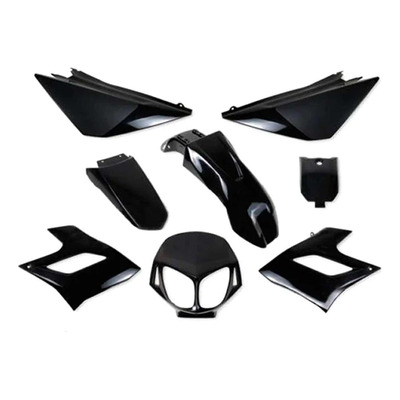 Kit carénage All Pro noir 8 pièces Derbi Racing/Limited 2004-10