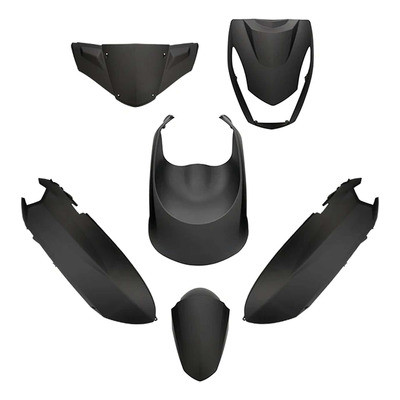 Kit carénage All Pro noir mat 6 pièces Kisbee 50/100