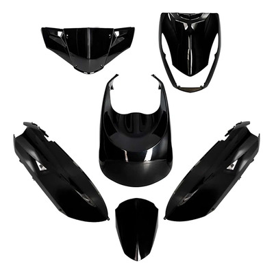 Kit carénage All Pro noir métallisé 6 pièces Kisbee 50/100