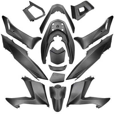 Kit carénage Allpro 14 pièces gris carbone mat Honda PCX 125 2014-17