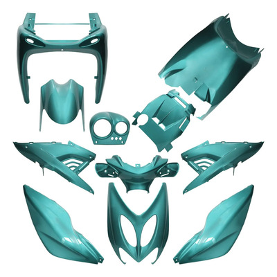 Kit carénage AllPro turquoise métalisé 11 pièces Nitro/Aerox -13