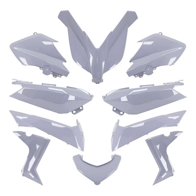 Kit carrosserie 10 pièces gris nardo 1tek Yamaha X-MAX 125 2014-17