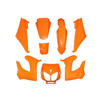 Kit carrosserie 8 pièces orange brillant adaptable senda drd x-treme/x-race