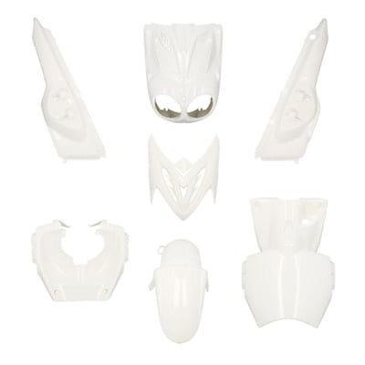 Kit carrosserie blanc Tun'r (7 pièces) pour Mbk Stunt / Yamaha Slider naked 05-