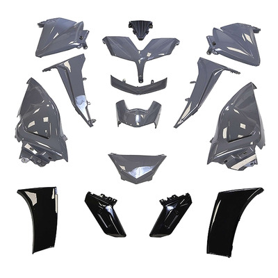 Kit carrosserie gris nardo Yamaha T-MAX 530 de 2015 à 2016