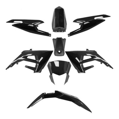 Kit carrosserie noir brillant 8 pièces TNT original pour Derbi Senda Xtreme