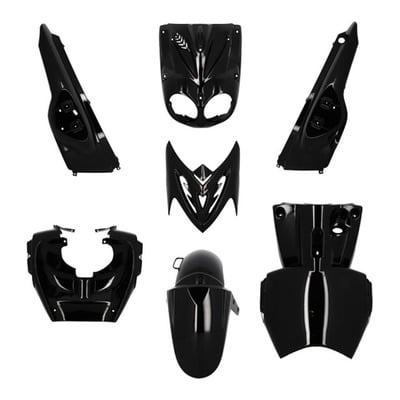 Kit carrosserie noir Tun'r (7 pièces) pour Mbk Stunt / Yamaha Slider naked 05-