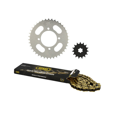 Kit chaîne Afam 15x39 Yamaha RDX 125 roue rayons 1975-77