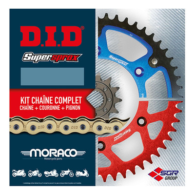 Kit chaîne DID 525 VX3 couronne acier 17x44 fermeture à riveter BMW F 750 GS 18-23