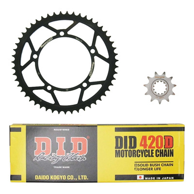 Kit chaîne DID acier Aprilia RX 50 02-05
