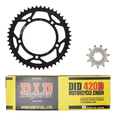Kit chaîne DID acier Aprilia Tuono 50 03-