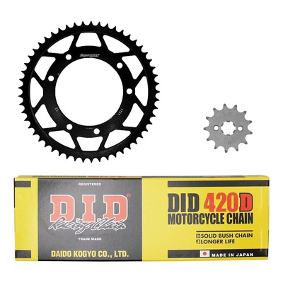 Kit chaîne DID acier Gilera 50 RCR 03-05