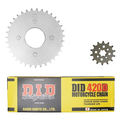 Kit chaîne DID acier Honda 50 ST DAX 88-93