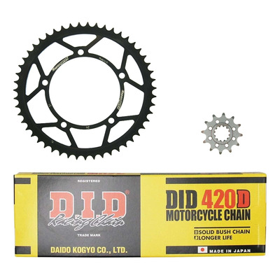 Kit chaîne DID acier MBK 50 X Limit / SM 02-02