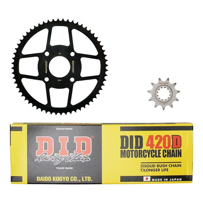 Kit chaîne DID acier MBK 50 X Power 07-