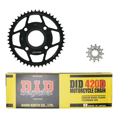 Kit chaîne DID acier MBK 50 X Power 98-02