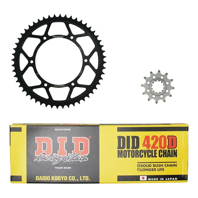 Kit chaîne DID acier Peugeot 50 XR6 01-06