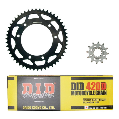 Kit chaîne DID acier Rieju 50 RS1 Evolution 98-