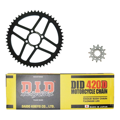Kit chaîne DID acier Yamaha DT 50 R 97-01