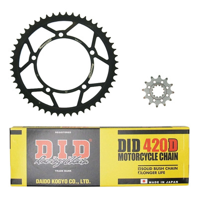 Kit chaîne DID acier Yamaha DTR 50 SM 02-02