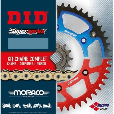 Kit chaîne DID qualité standard attache rapide pour KTM EXC 400 00-14
