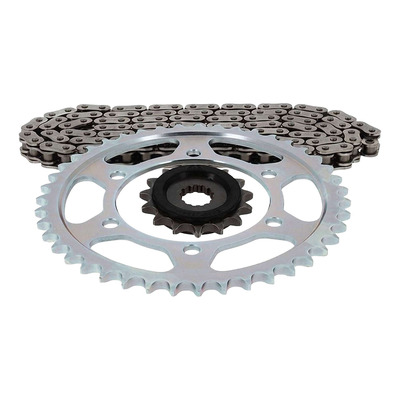 Kit chaîne EK/PBR 14x43-118m chaîne 428 DEH couronne acier Yamaha YBR 125 Custom 08-13