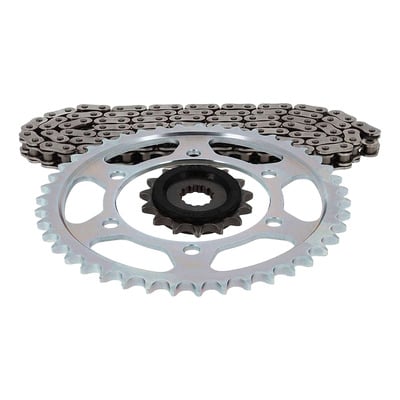 Kit chaîne EK/PBR 15x45-108m chaîne 520 SRX2 acier couronne acier Honda XR 400 R 96-04