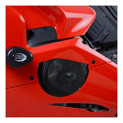 Kit couvre carter moteur R&G Racing noir Ducati Streetfighter V4 20-23