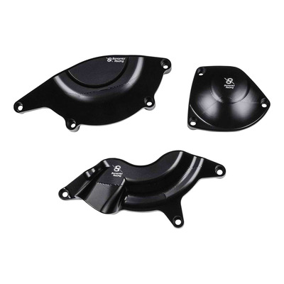 Kit couvres carters aluminium noir Bonamici Triumph Street Triple 765 17-25