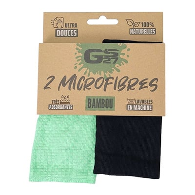 Kit de 2 microfibres en bambou GS 27 35x35 cm