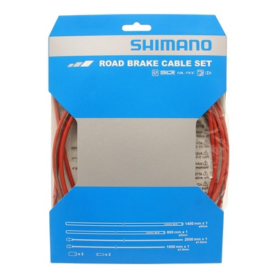 Kit de freinage vélo de route Shimano téflon rouge (2 freins)