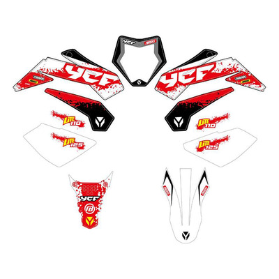Kit déco blanc / rouge / noir YCF Lite 125 2025