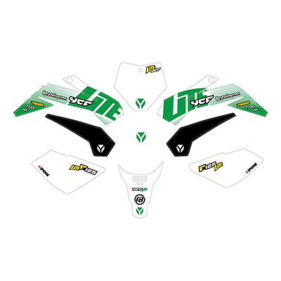 Kit déco complet blanc / vert / noir YCF Lite 125 2022