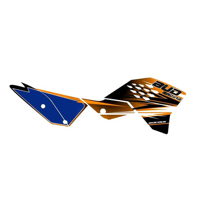Kit Déco Complet BUD RACING Noir et Orange pour KTM 50 SX 09-15