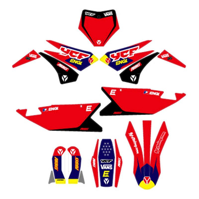Kit Déco Complet YCF RACING 2022 Rouge pour BIGY F125 / F150 / F190