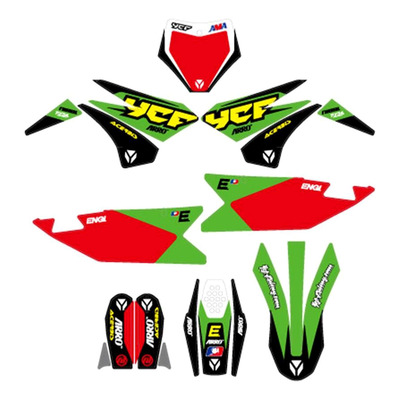Kit Déco Complet YCF RACING 2022 Vert pour BIGY F125 / F150 / F190
